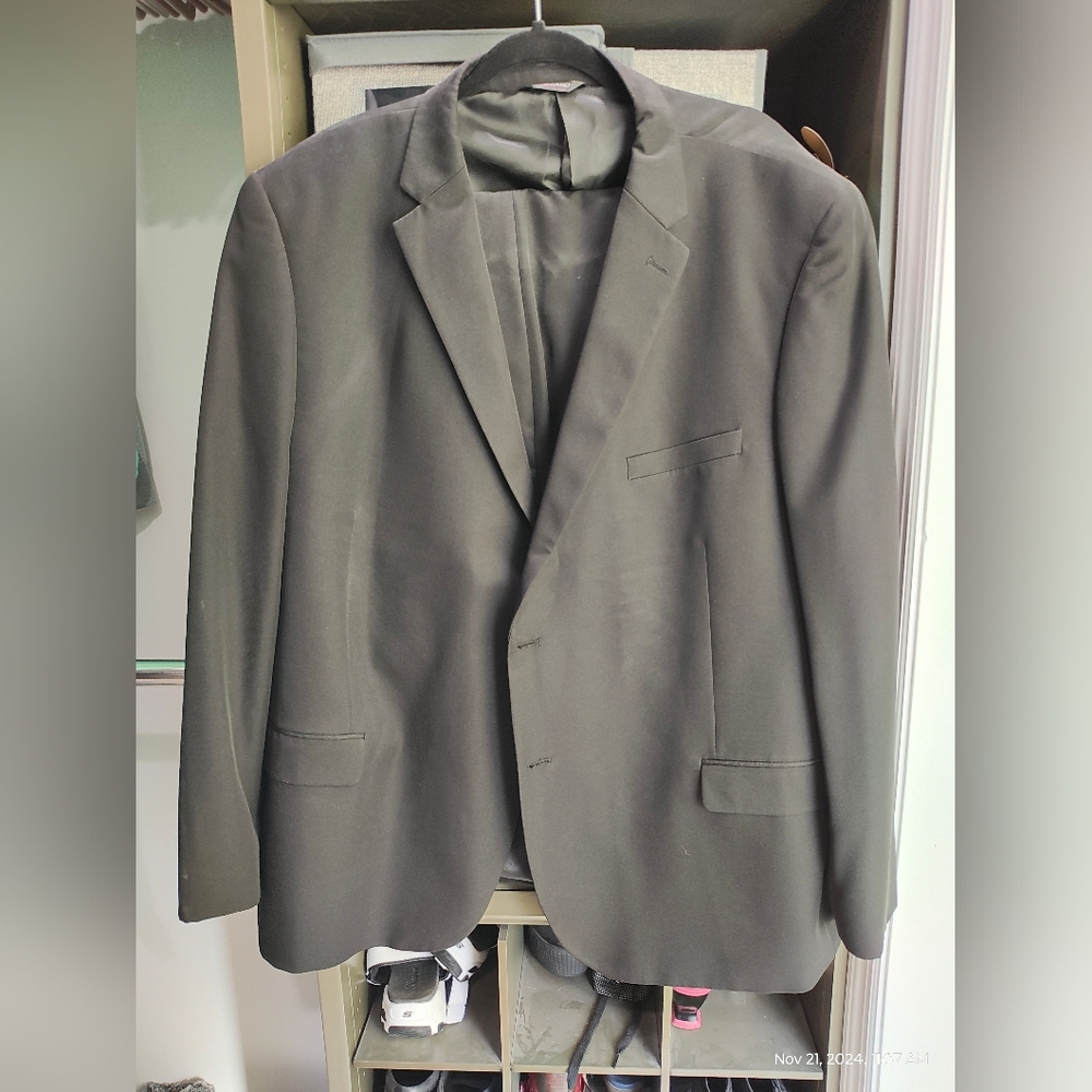 Mens Bolzano Suit - 52R 48W 32Inseam Black